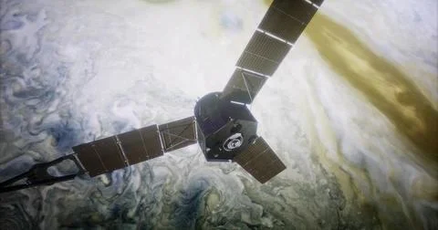 Juno unveils stunning patterns in Jupiters atmosphere Stock Illustration