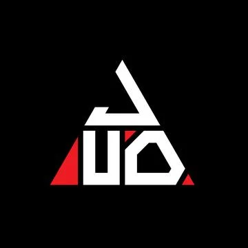 JUO triangle letter logo design with triangle shape. JUO triangle logo desi.. Stock Illustration