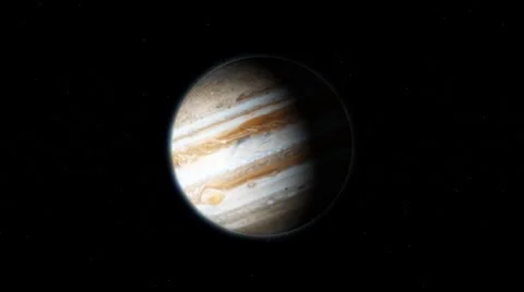 Jupiter 360 rotation (loops) smaller version HD Stock Footage 6523967