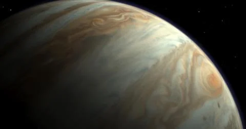 Jupiter and its Red Spot Stock Illustration