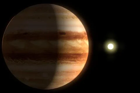 Jupiter and sun Stock Illustration