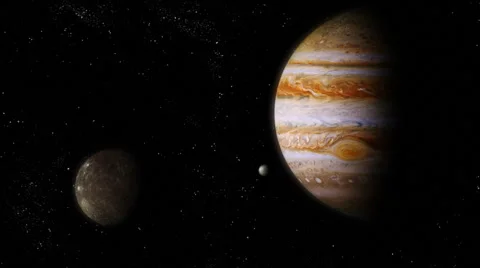 Jupiter Callisto Europa Video stock 2420134
