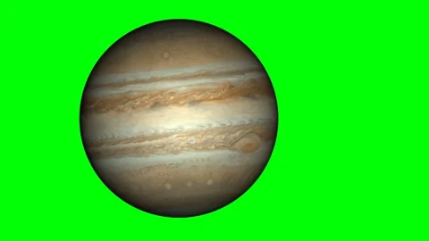Jupiter full face green screen Stock Footage 170802842