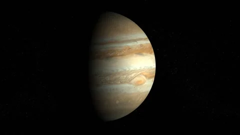Jupiter half face with stars Stock Footage 170802869