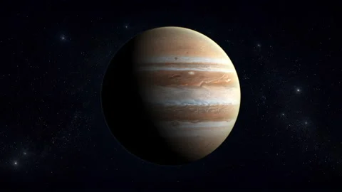 Jupiter - High resolution 4K video presents planets of the solar system. Vídeo Stock 102005668