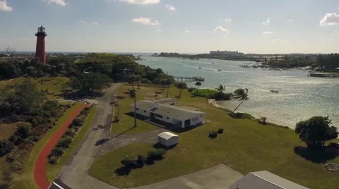 Jupiter Inlet Aerial Stock Footage 49213320