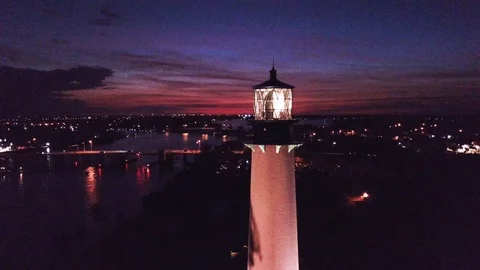 Jupiter Inlet Lighthouse Flash Vídeo Stock 86495550