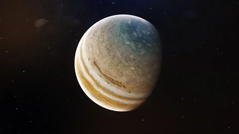 Jupiter the Largest Planet in our Solar System. Stunning View of Jupiter. Stock Footage 300381429