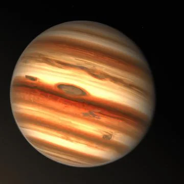 Jupiter is the largest planet in the solar system and the fifth furthest from Stock Illustration
