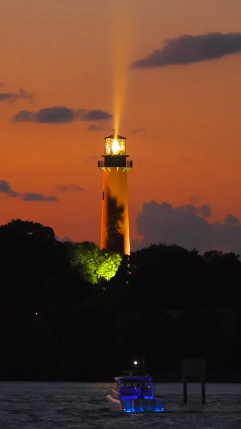 Jupiter lighthouse in Florida Stock Footage 293154837