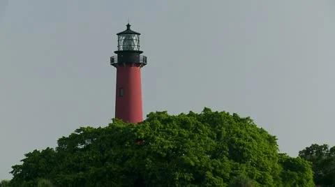Jupiter Lighthouse w:Trees Video stock 11445607