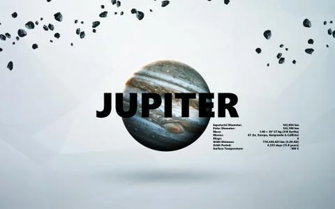 Jupiter. Minimalistic style Stock Photos