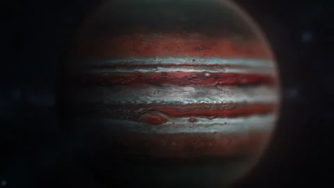 Jupiter - one of the planets of the Solar System seen with a bit of Blur Stock Footage 301930375
