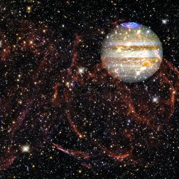 Jupiter in outer space. Elements of this image furnished by NASA Stock Photos