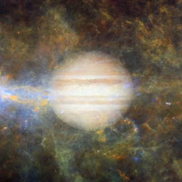 Jupiter in outer space. Elements of this image furnished by NASA Foto stock