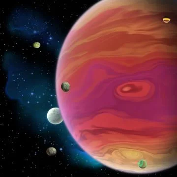 Jupiter Planet 库存插图