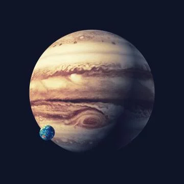 The jupiter planet. Illustrazione stock