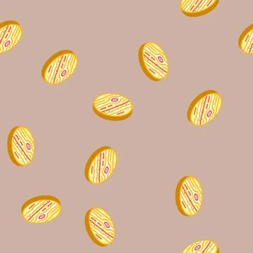 Jupiter planet isometric icon seamless pattern Stock Illustration