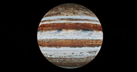 Jupiter planet rotating in the outer space Stock Footage 106907214