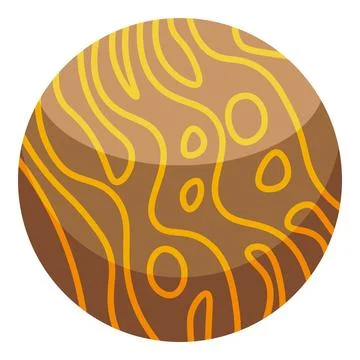 Jupiter planet rotating showing great red spot and stripes in outer space Stock Illustration