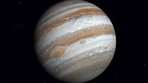 Jupiter planet of solar system in animation by computer Stock Footage 59866038
