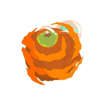 Jupiter planet of the Solar System cartoon vector Illustration Stock Illustration