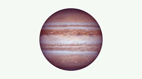 Jupiter planet white background Stock Footage 154334129
