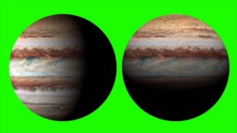 Jupiter planet's solar day. The giant gas planet  Stock Footage 108468355