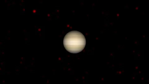 Jupiter is a rotating planet of the solar system. Jupiter solar system plan.. Stock Footage 310756151