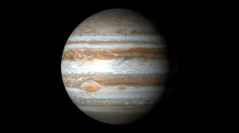 Jupiter Rotating on Solid Black Background. Loopable Vidéo 67560964