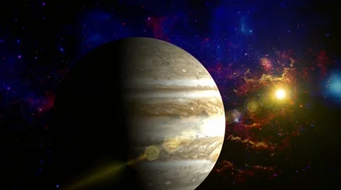 Jupiter rotating in space 库存影片 56028787