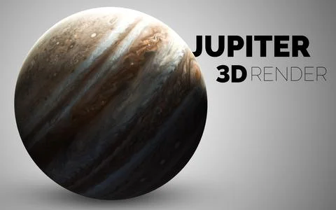 Jupiter. Set of solar system planets rendered in 3D. Elements of this image Stockillustratie