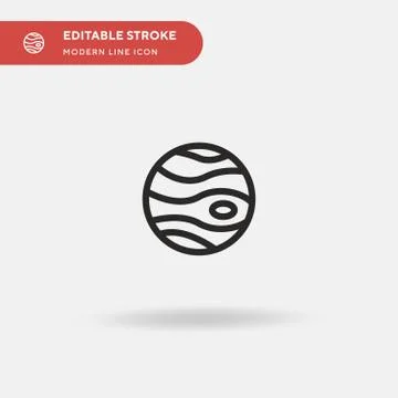 Jupiter Simple vector icon. Illustration symbol design template for web mobil Stock Illustration