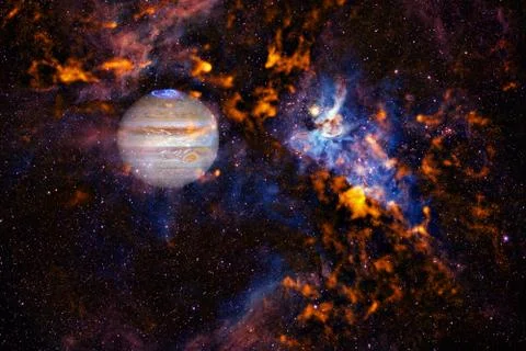 Jupiter. Solar system. Elements of this image furnished by NASA Foto stock