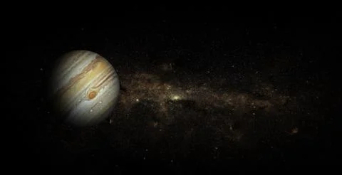 Jupiter on space background. Elements of this image furnished by NASA. Stock Photos