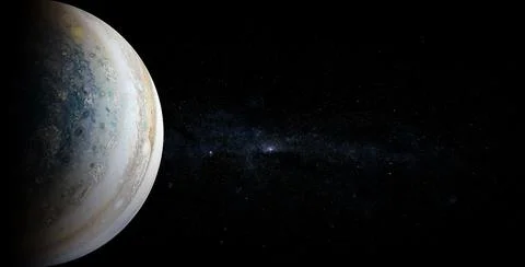 Jupiter on space background. Elements of this image furnished by NASA. Stock Photos