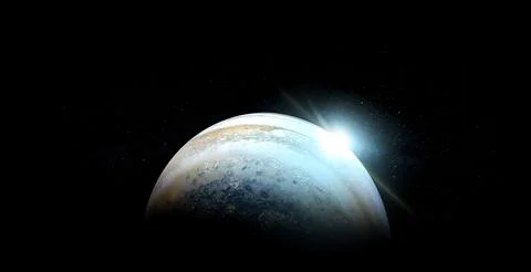 Jupiter on space background. Elements of this image furnished by NASA. 스톡 사진