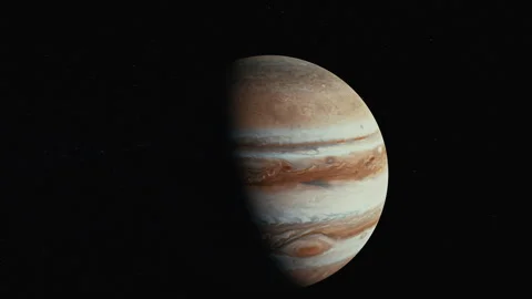 JUPITER SUN FLARE FAST ORBIT Stock Footage 309873898