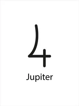 Jupiter Symbol of Planets Stock Illustration