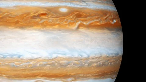 Jupiter transitions. 3D rendering of Big, beautiful Gas Planet transition masks. Stock Footage 116330185