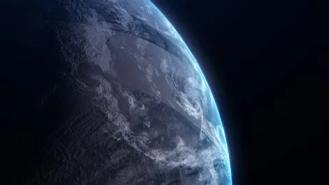 Jupiter view space planet animation in deep space. 4k 3d animation for scientifi Stock Footage 306661191