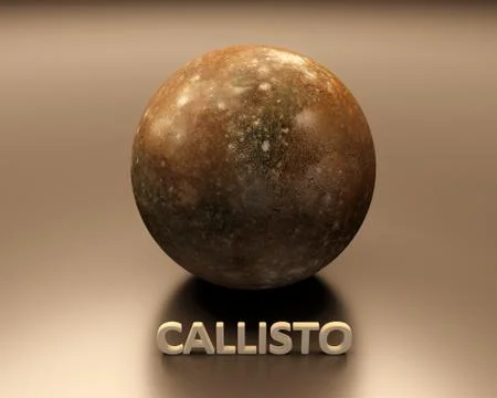 Jupitermoon callisto Stock Illustration