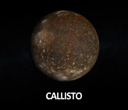 Jupitermoon callisto Stock Illustration