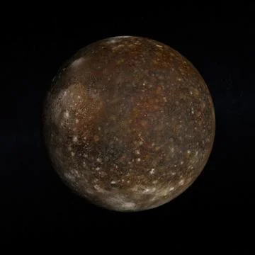 Jupitermoon callisto Stock Illustration