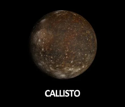 Jupitermoon callisto Stock Illustration