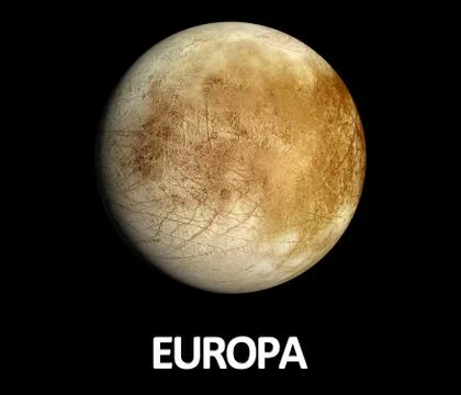Jupitermoon europa Stock Illustration