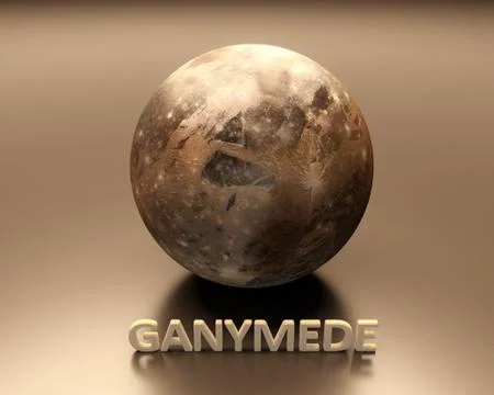 Jupitermoon ganymede Stock Illustration