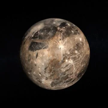 Jupitermoon ganymede Stock Illustration
