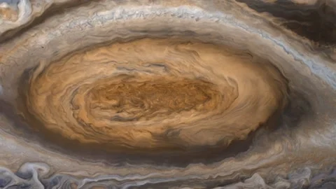 Jupiter's red spot. 3d animation Stock Footage 237436027