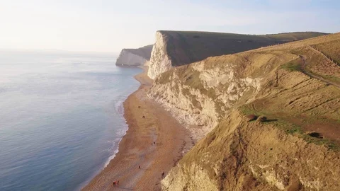 Jurassic coast in Dorset aerial shot with inspire 2 drone  Stock Footage